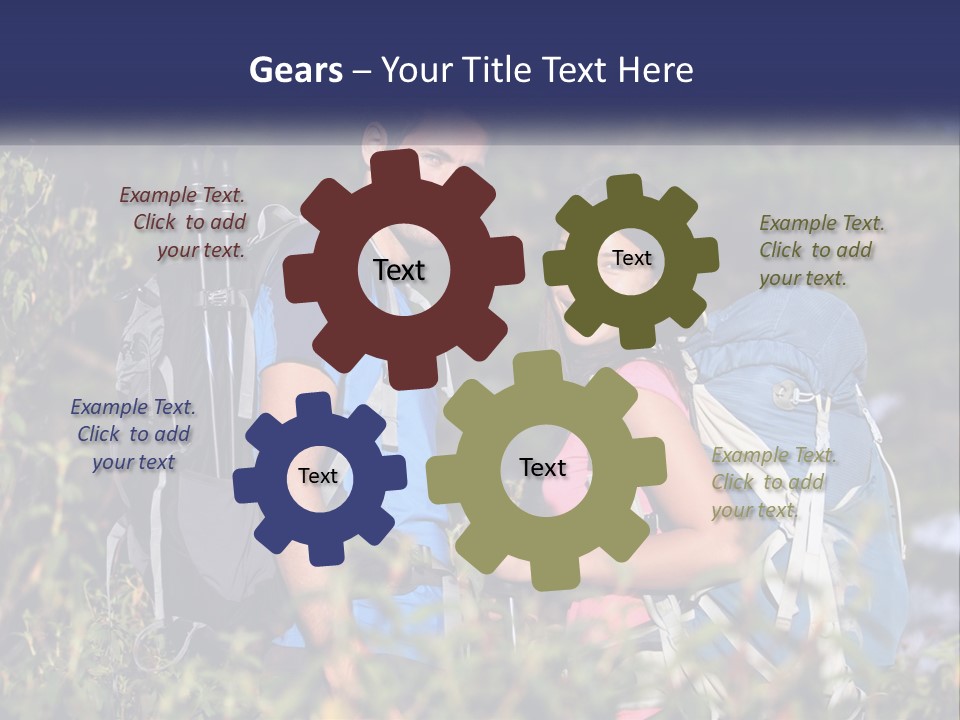 Trek Girl Backpacker PowerPoint Template