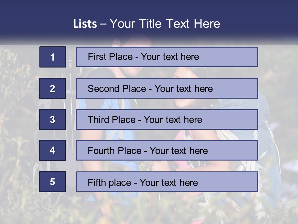Trek Girl Backpacker PowerPoint Template
