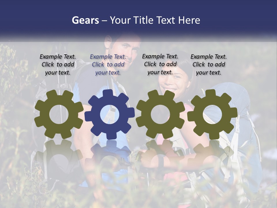 Trek Girl Backpacker PowerPoint Template