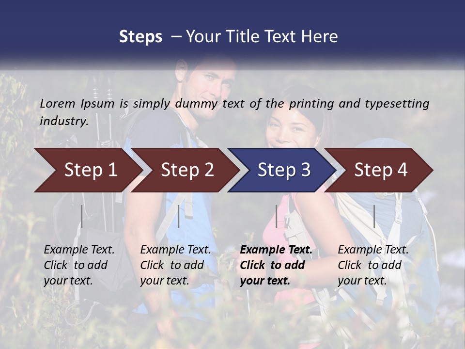 Trek Girl Backpacker PowerPoint Template