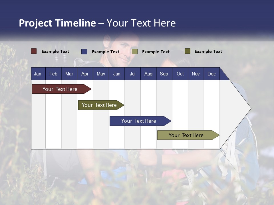 Trek Girl Backpacker PowerPoint Template