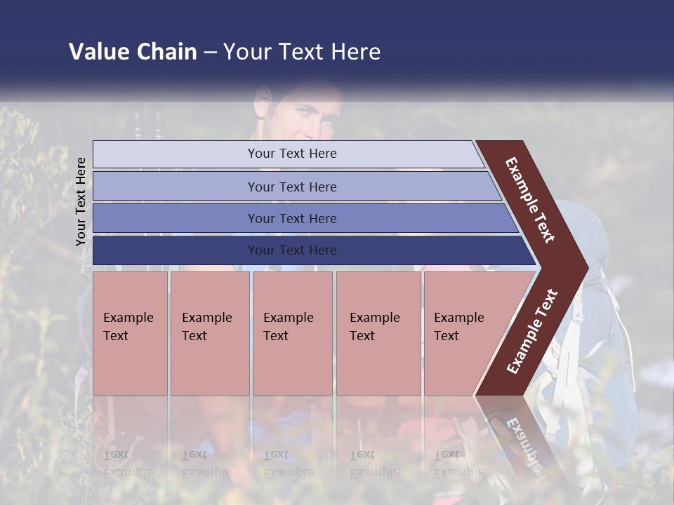 Trek Girl Backpacker PowerPoint Template