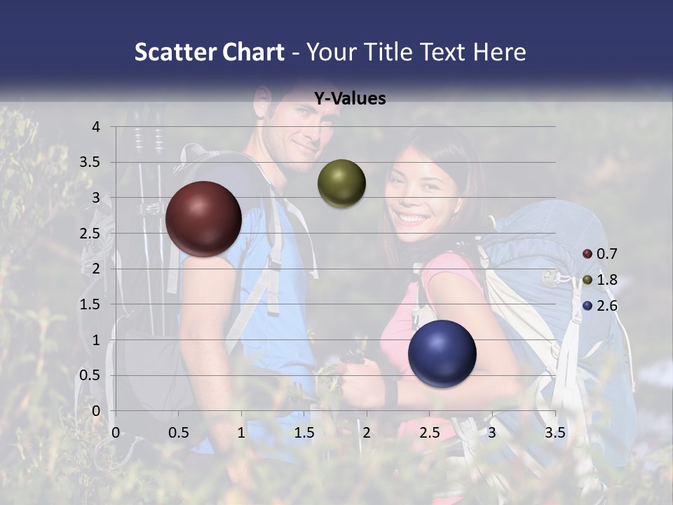 Trek Girl Backpacker PowerPoint Template