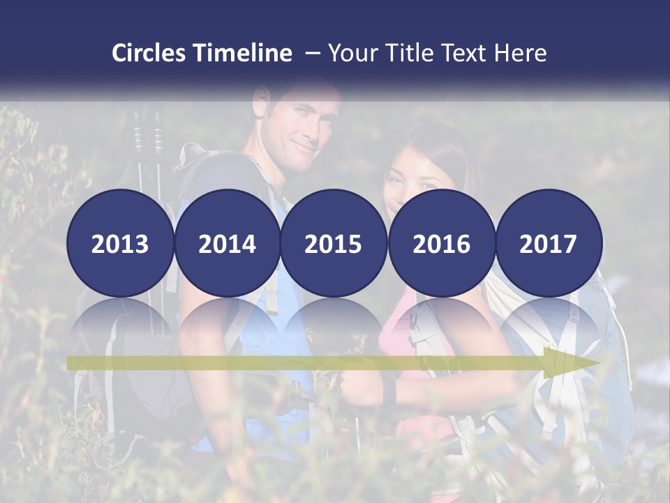 Trek Girl Backpacker PowerPoint Template