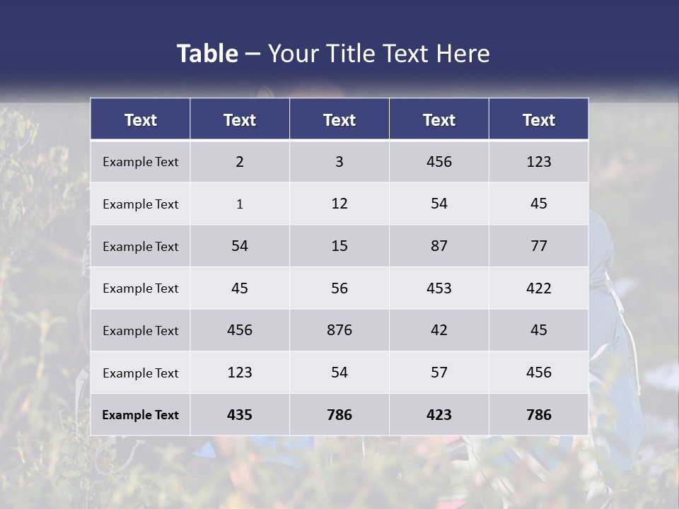 Trek Girl Backpacker PowerPoint Template