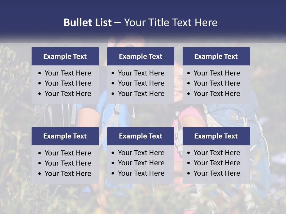 Trek Girl Backpacker PowerPoint Template