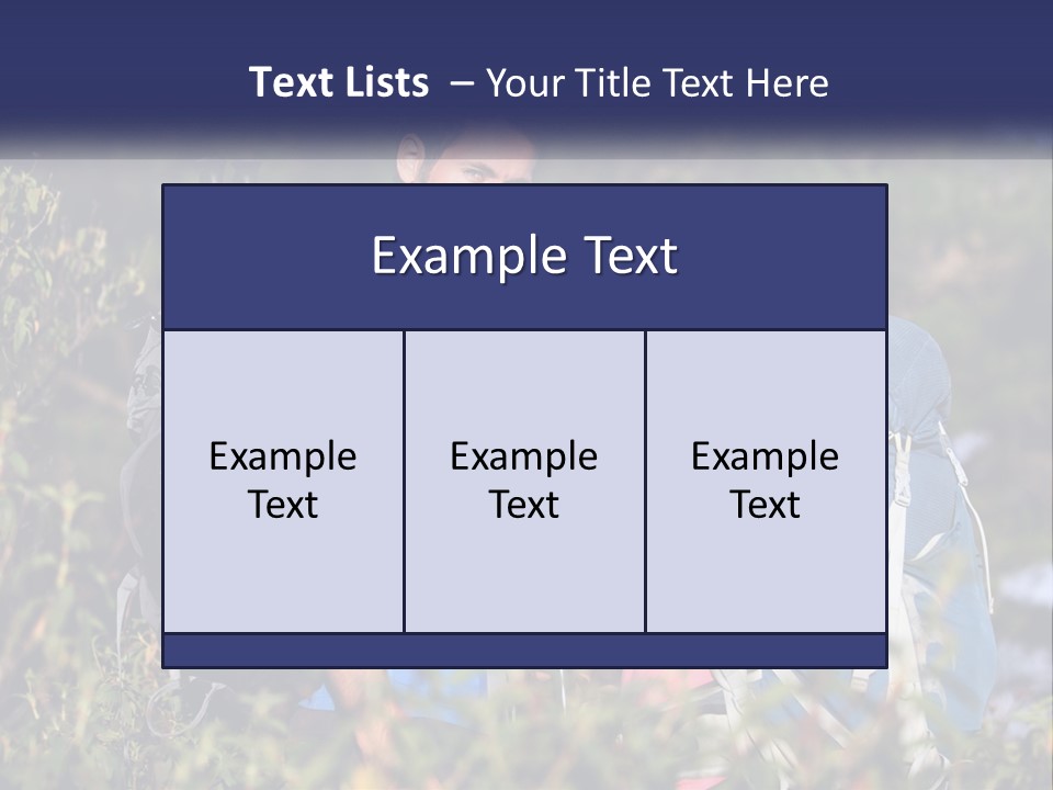 Trek Girl Backpacker PowerPoint Template