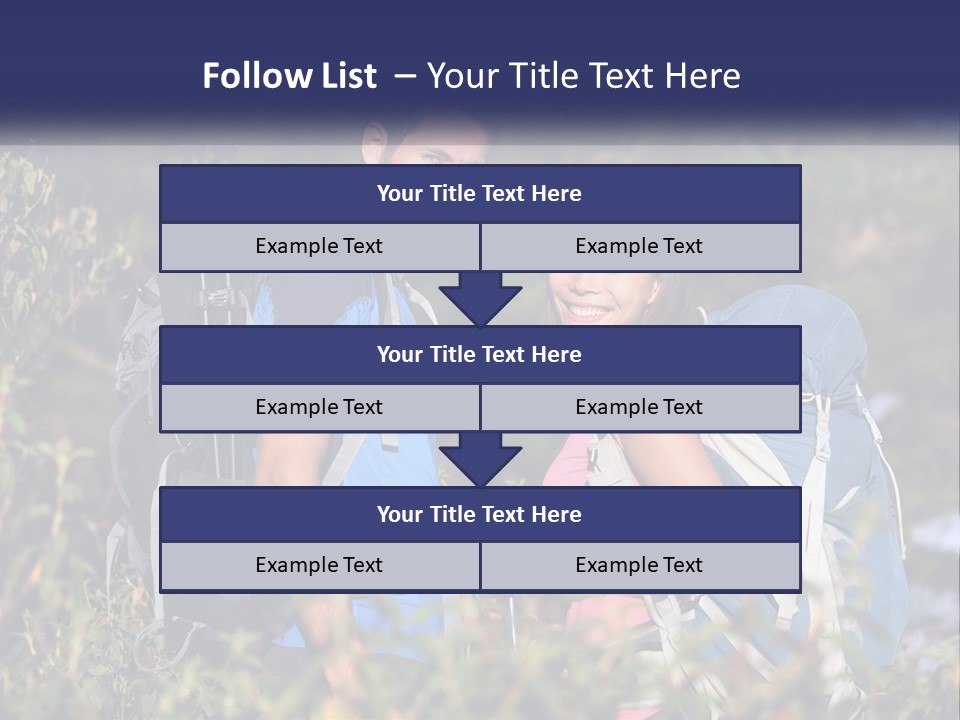 Trek Girl Backpacker PowerPoint Template