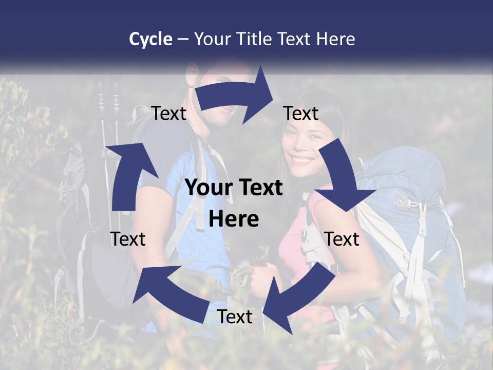 Trek Girl Backpacker PowerPoint Template