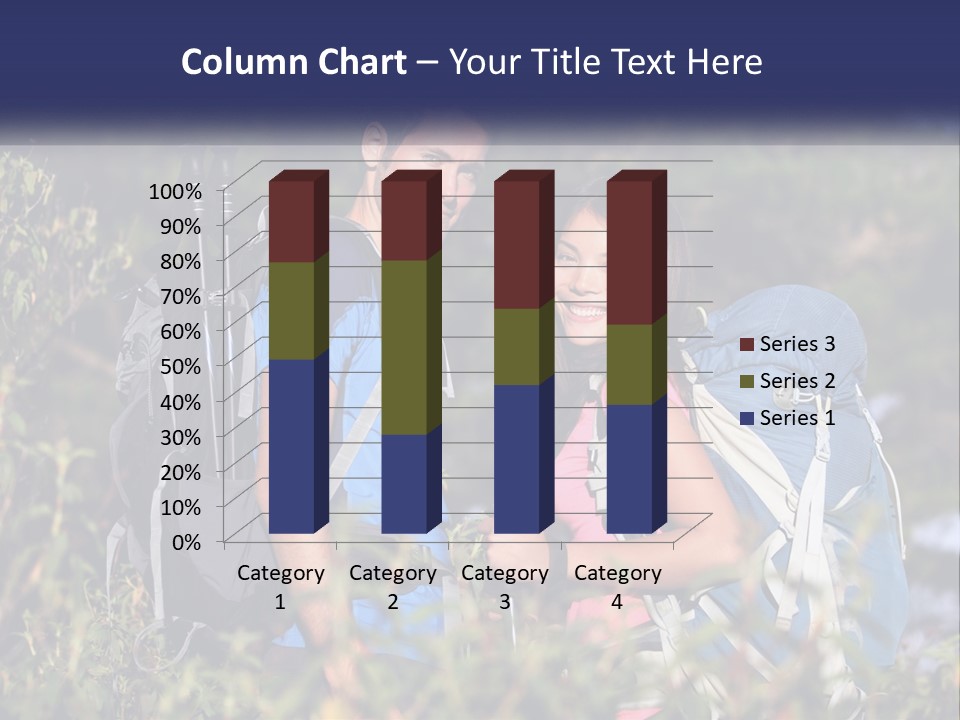 Trek Girl Backpacker PowerPoint Template