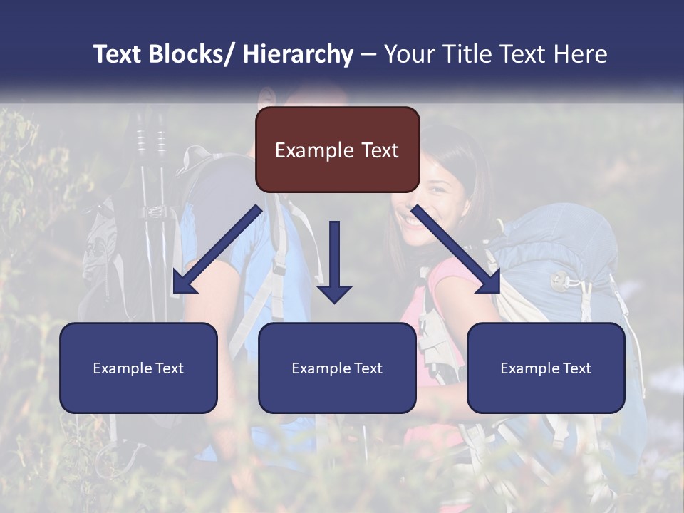 Trek Girl Backpacker PowerPoint Template