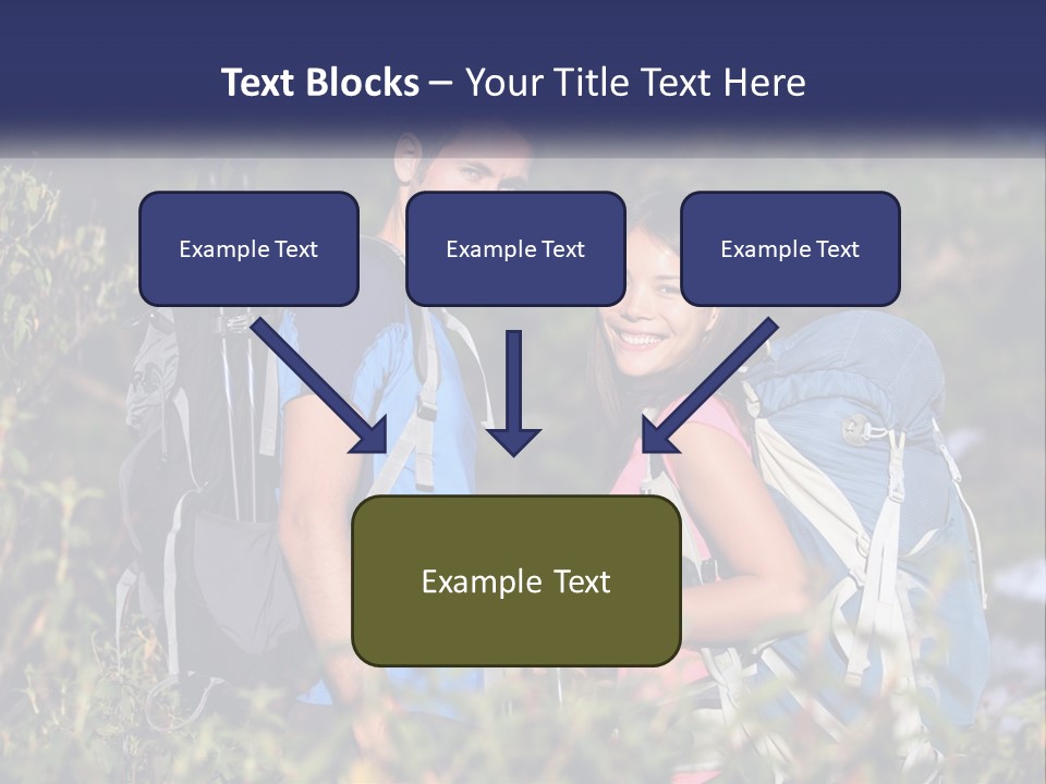 Trek Girl Backpacker PowerPoint Template