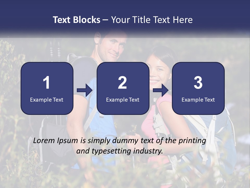 Trek Girl Backpacker PowerPoint Template