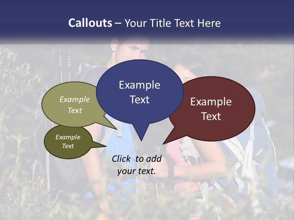 Trek Girl Backpacker PowerPoint Template