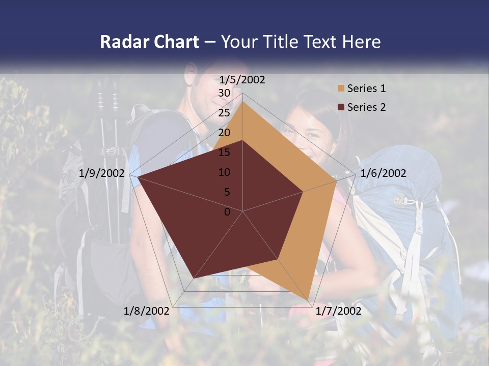 Trek Girl Backpacker PowerPoint Template