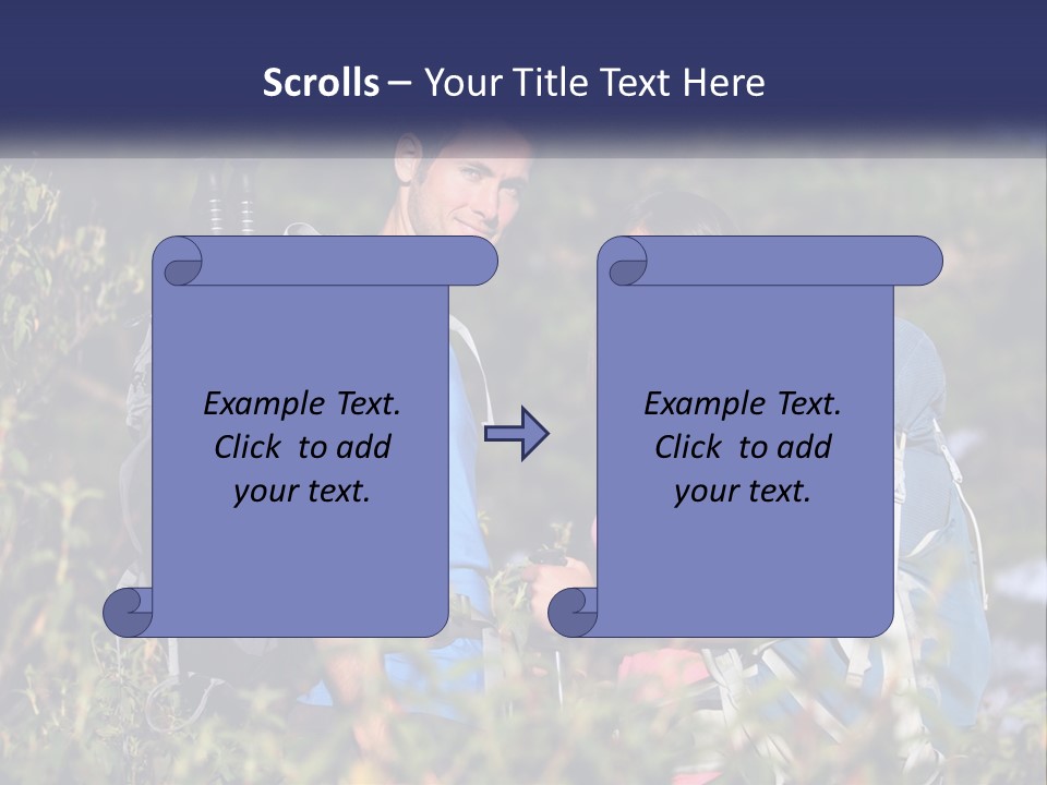 Trek Girl Backpacker PowerPoint Template