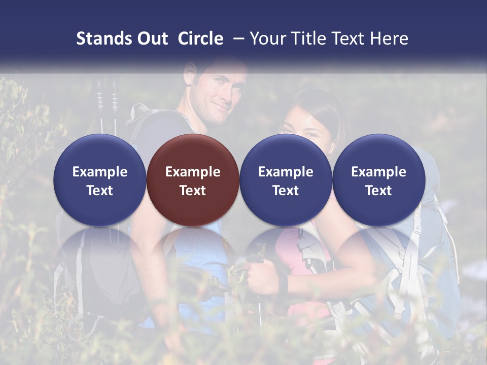 Trek Girl Backpacker PowerPoint Template