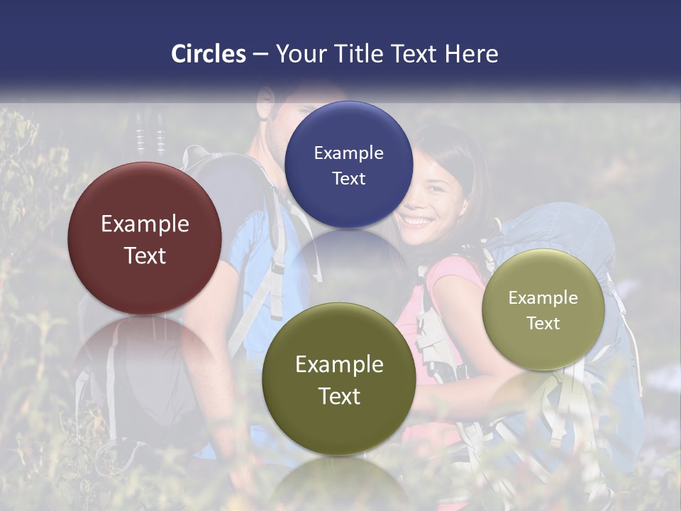 Trek Girl Backpacker PowerPoint Template