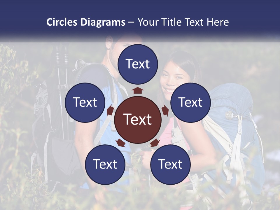 Trek Girl Backpacker PowerPoint Template