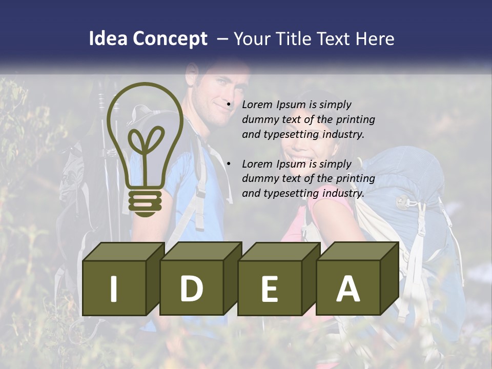 Trek Girl Backpacker PowerPoint Template