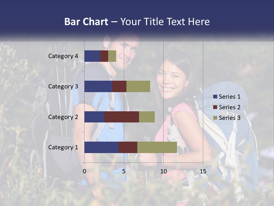 Trek Girl Backpacker PowerPoint Template