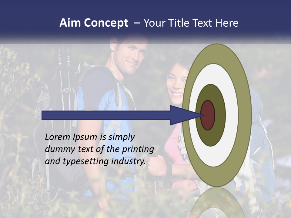 Trek Girl Backpacker PowerPoint Template