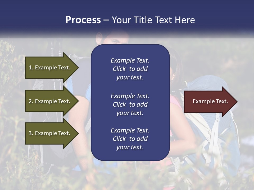 Trek Girl Backpacker PowerPoint Template