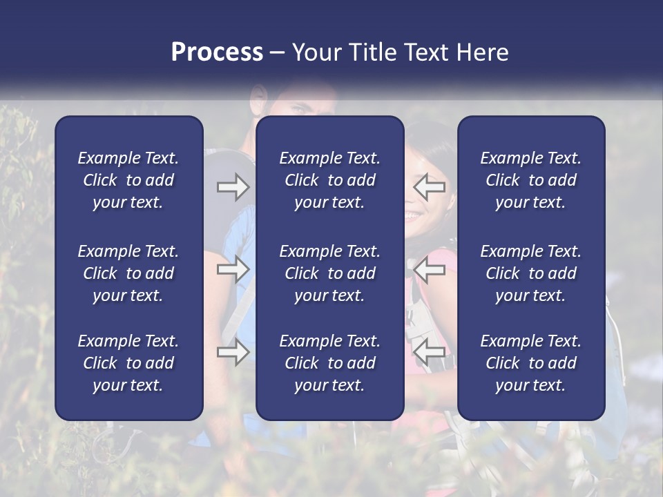 Trek Girl Backpacker PowerPoint Template