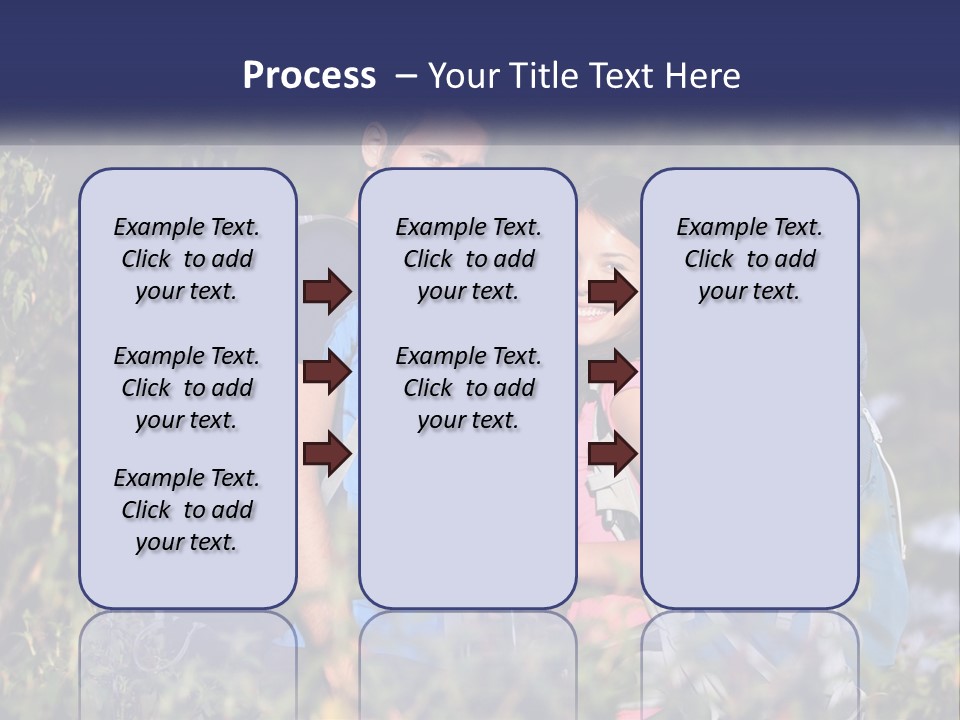 Trek Girl Backpacker PowerPoint Template