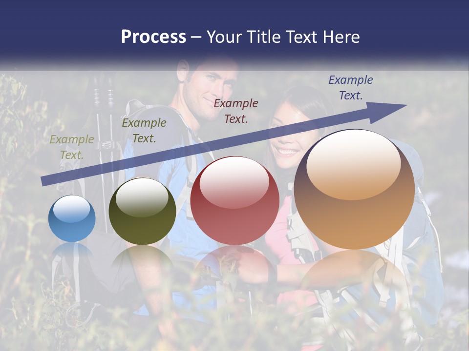 Trek Girl Backpacker PowerPoint Template