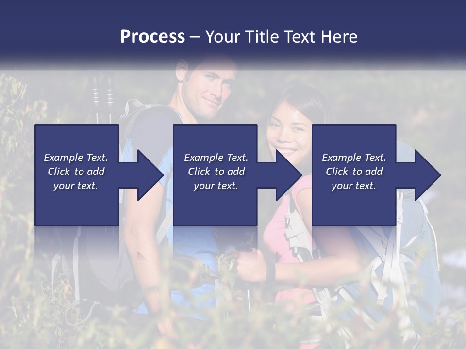 Trek Girl Backpacker PowerPoint Template