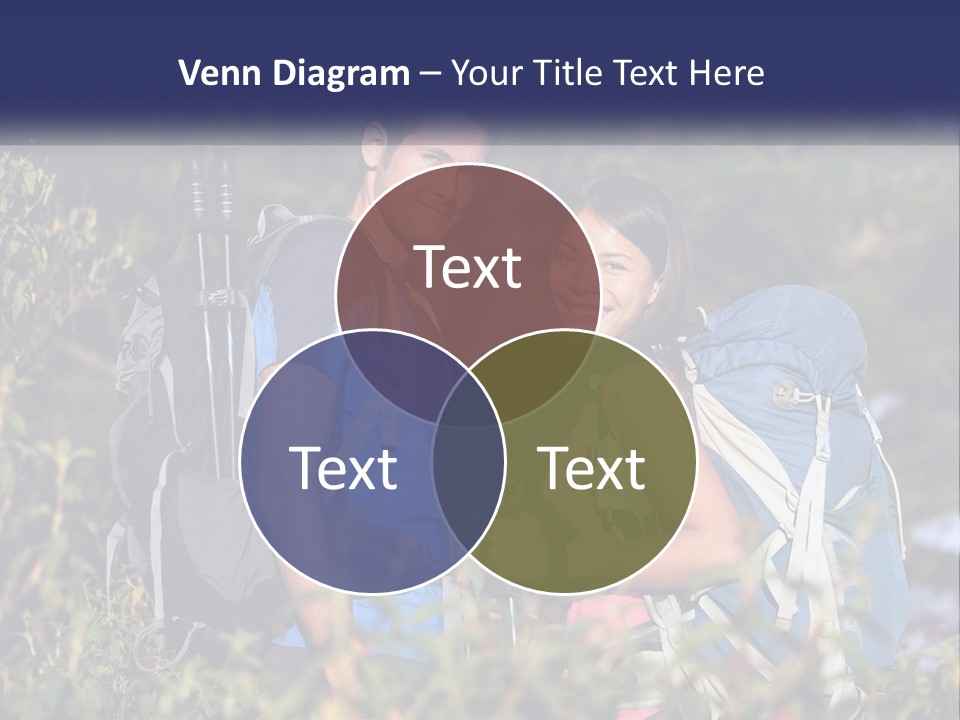 Trek Girl Backpacker PowerPoint Template