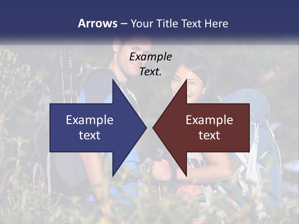 Trek Girl Backpacker PowerPoint Template