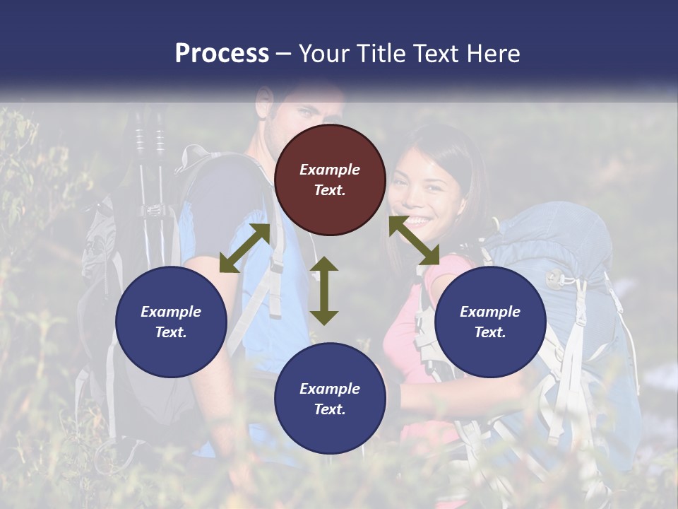 Trek Girl Backpacker PowerPoint Template