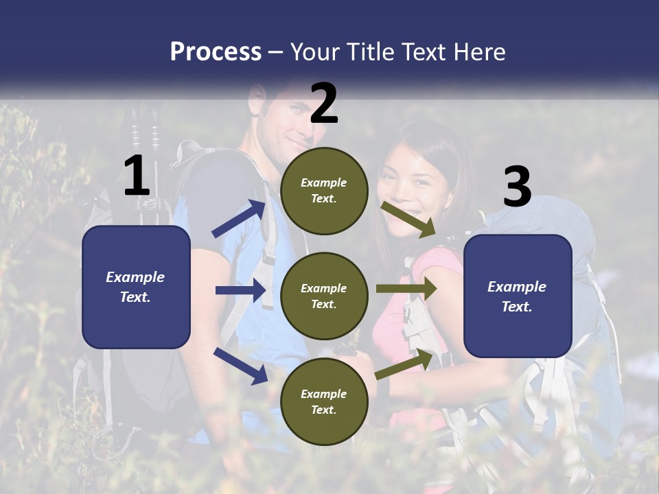 Trek Girl Backpacker PowerPoint Template