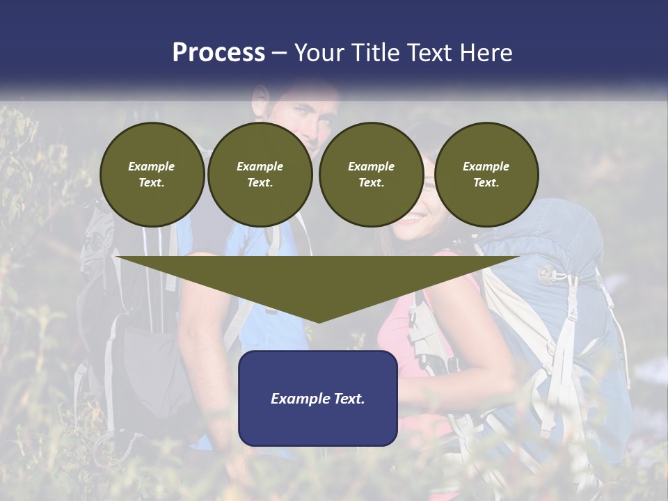 Trek Girl Backpacker PowerPoint Template