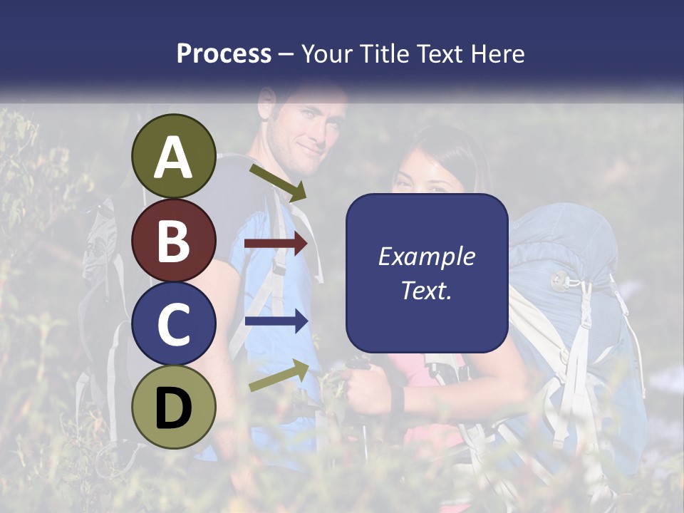 Trek Girl Backpacker PowerPoint Template