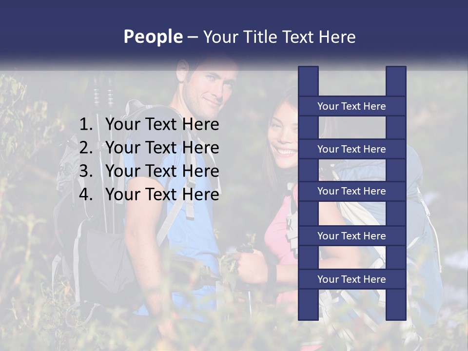 Trek Girl Backpacker PowerPoint Template