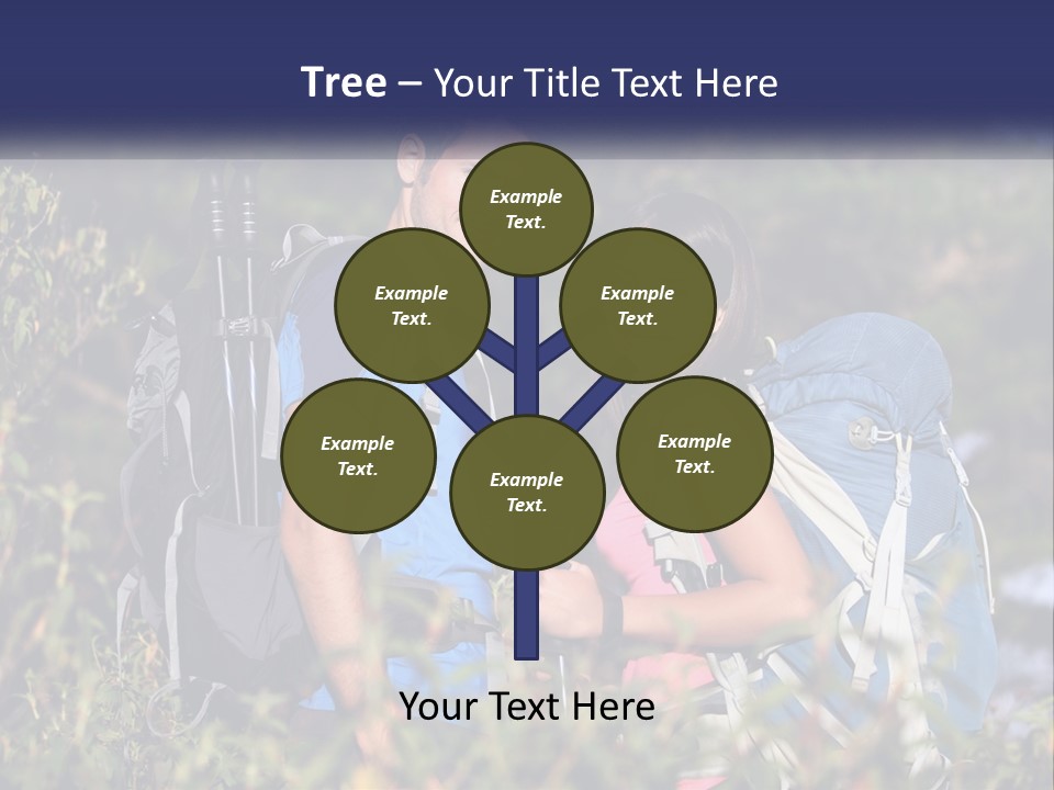 Trek Girl Backpacker PowerPoint Template