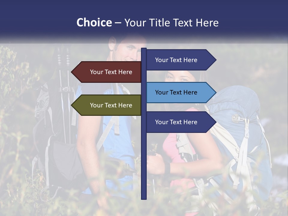 Trek Girl Backpacker PowerPoint Template