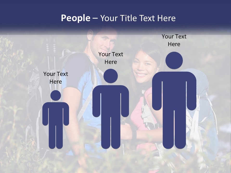 Trek Girl Backpacker PowerPoint Template