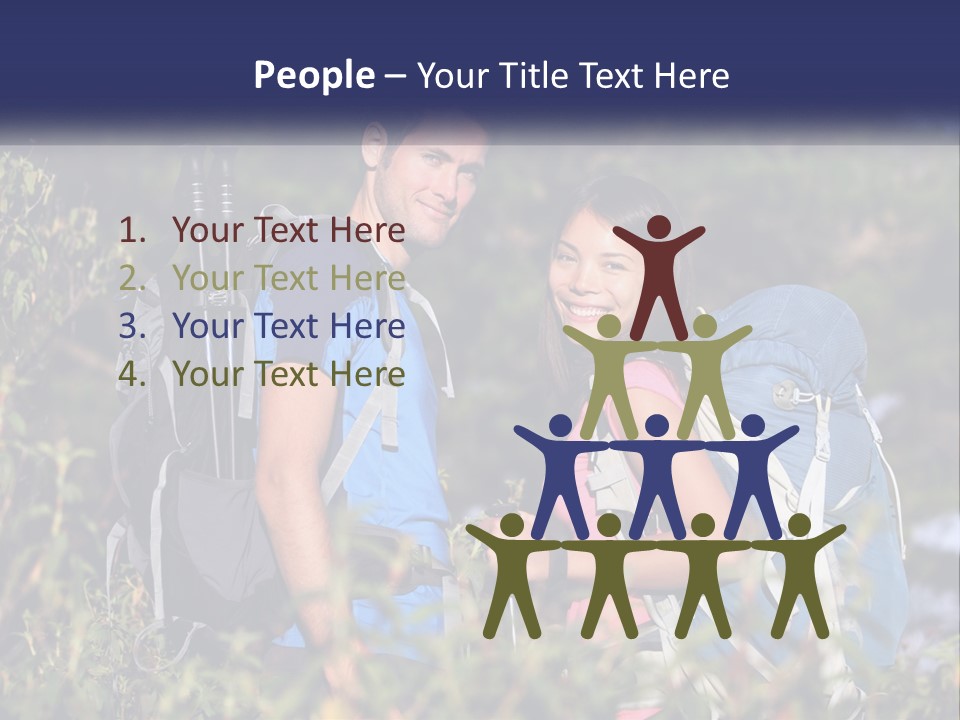 Trek Girl Backpacker PowerPoint Template