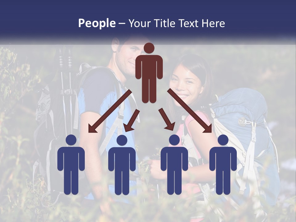 Trek Girl Backpacker PowerPoint Template