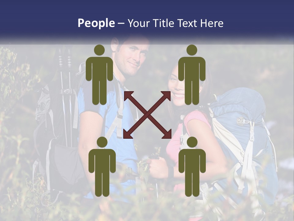 Trek Girl Backpacker PowerPoint Template