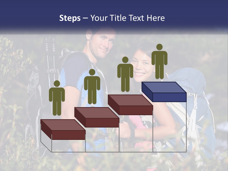 Trek Girl Backpacker PowerPoint Template