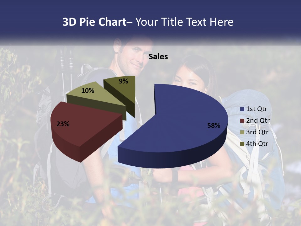 Trek Girl Backpacker PowerPoint Template