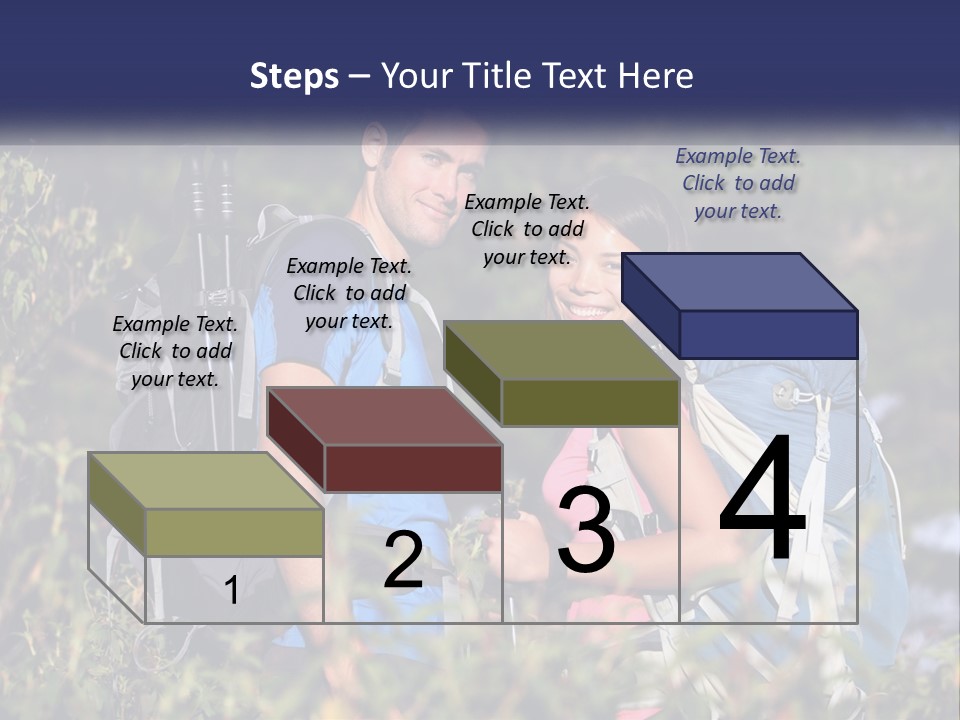 Trek Girl Backpacker PowerPoint Template