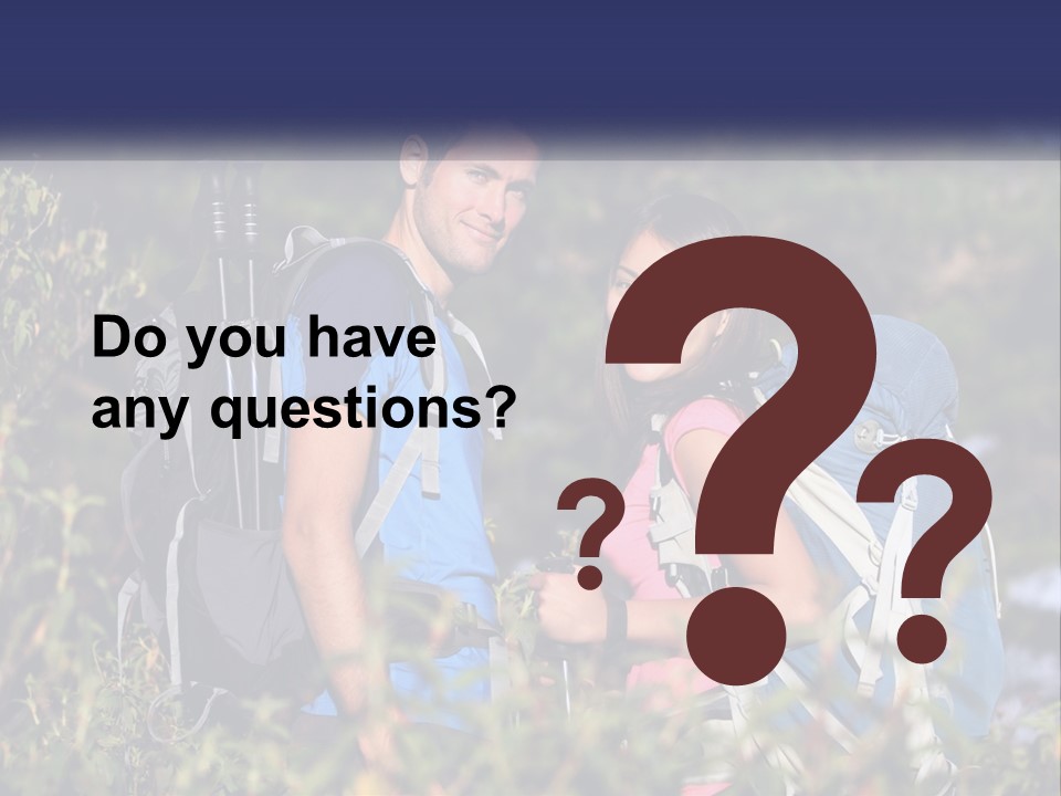 Trek Girl Backpacker PowerPoint Template