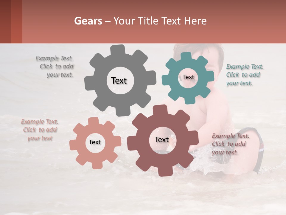 Sandy Blue Natural PowerPoint Template