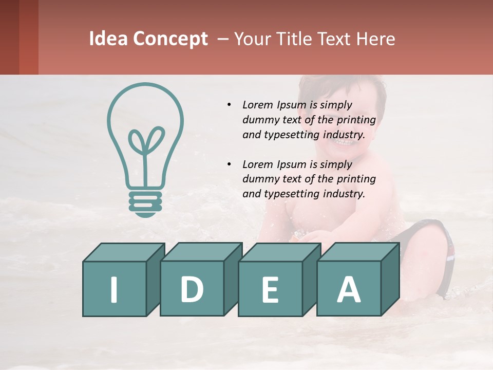 Sandy Blue Natural PowerPoint Template